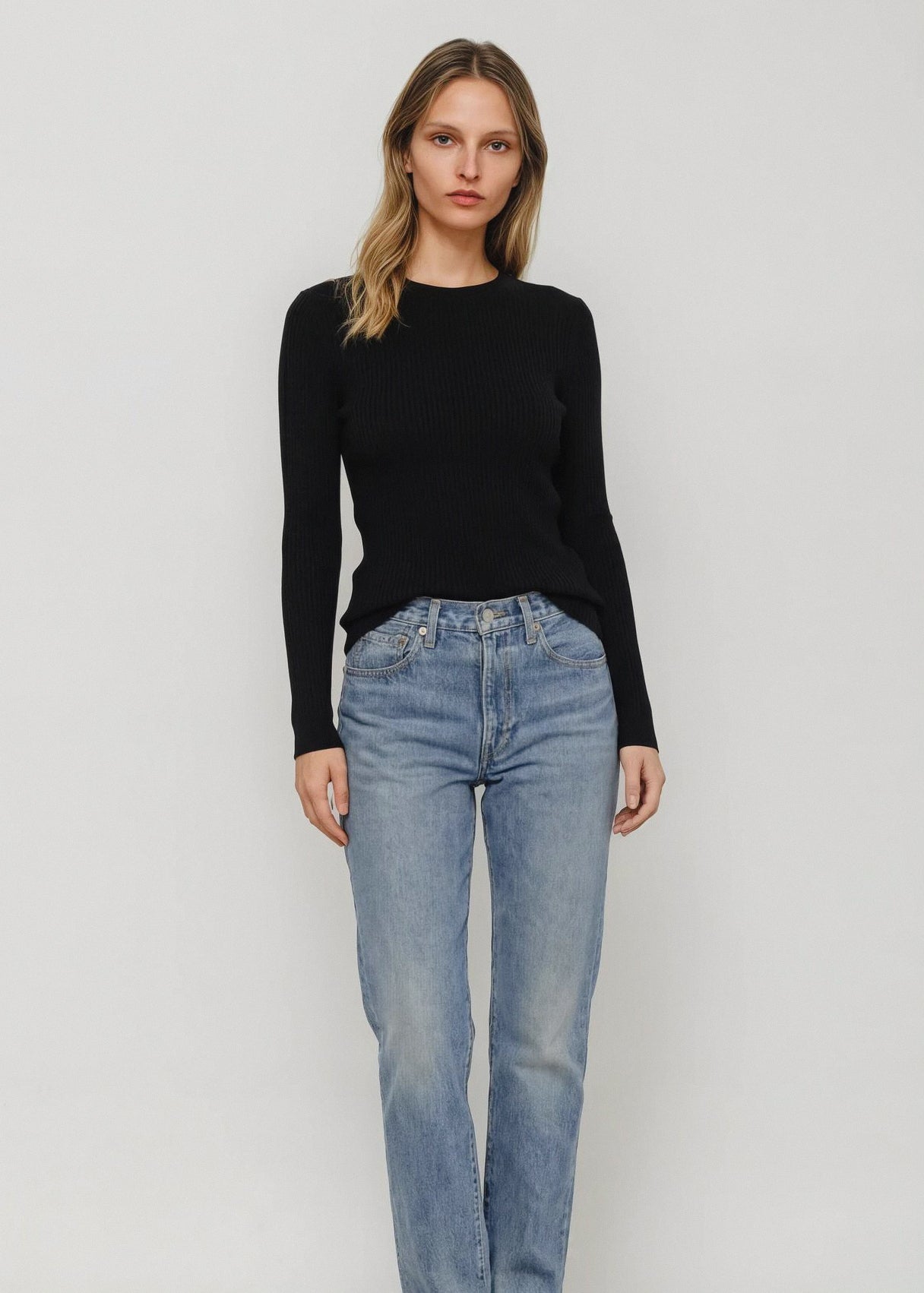 VESPA RIBBED LS CREW