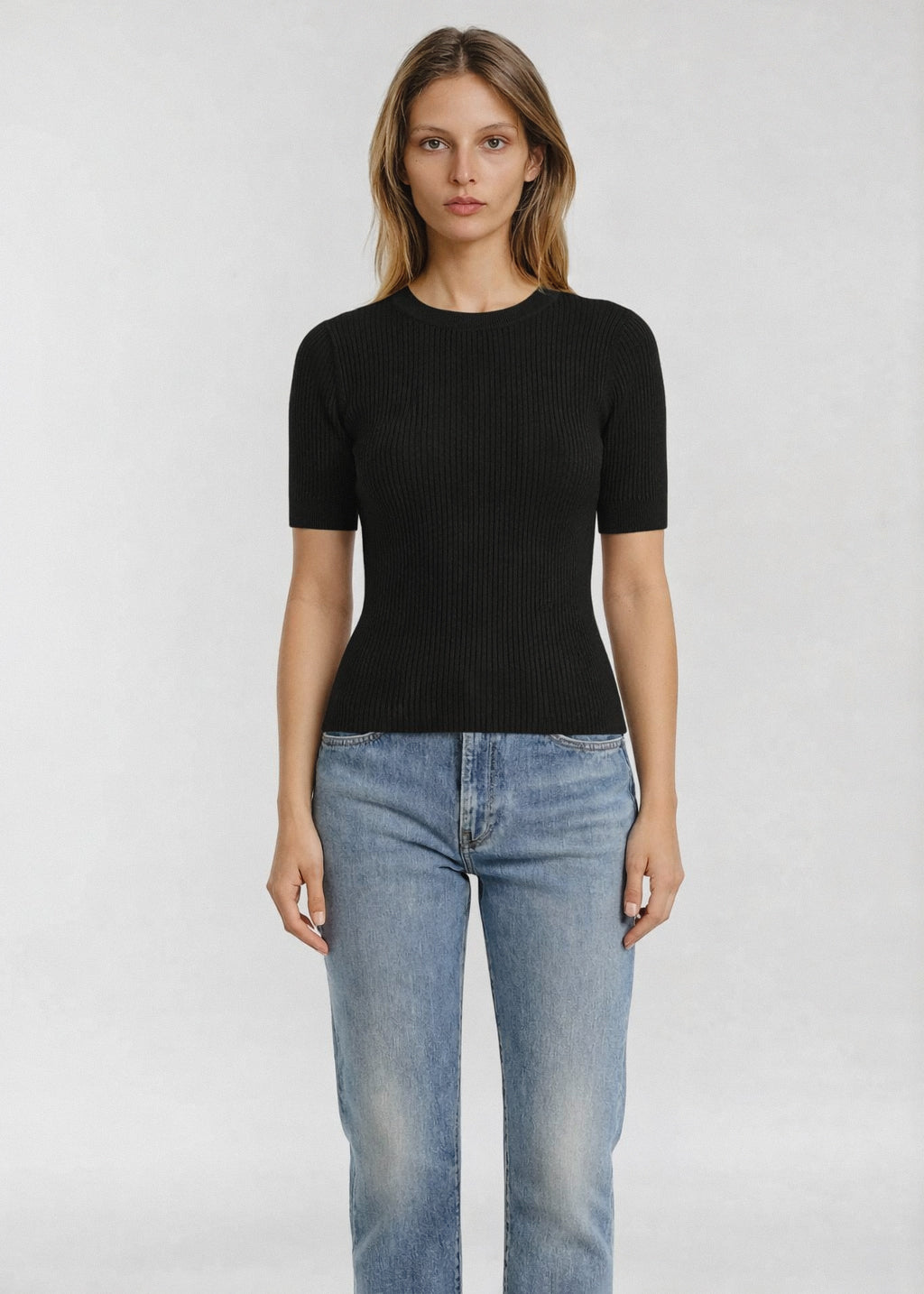 VESPA RIBBED SS CREW