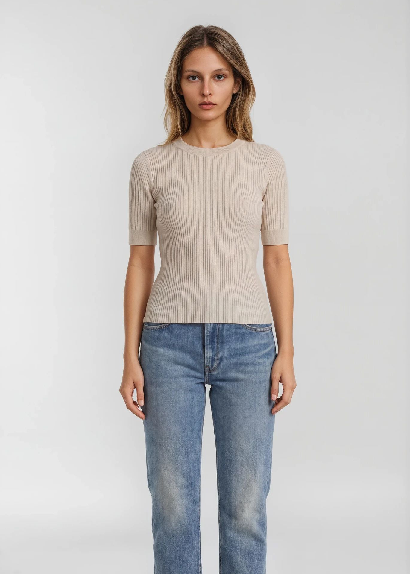 VESPA RIBBED SS CREW